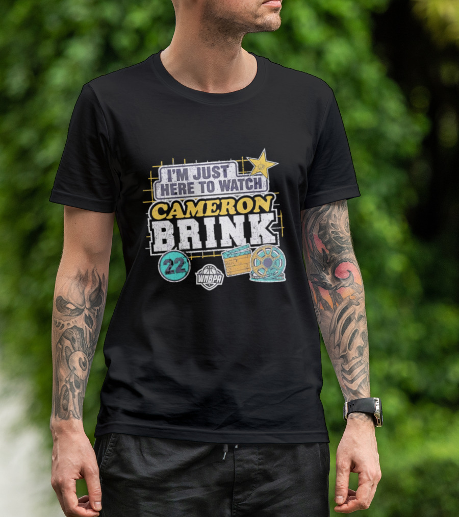 I'm Just Here To Cameron Brink 22 Los Angeles Sparks WNBA Movie Reel Basketball Star T-Shirt