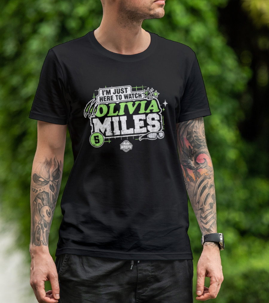 I'm Just Here To Olivia Miles 5 Minnesota Lynx WNBA T-Shirt