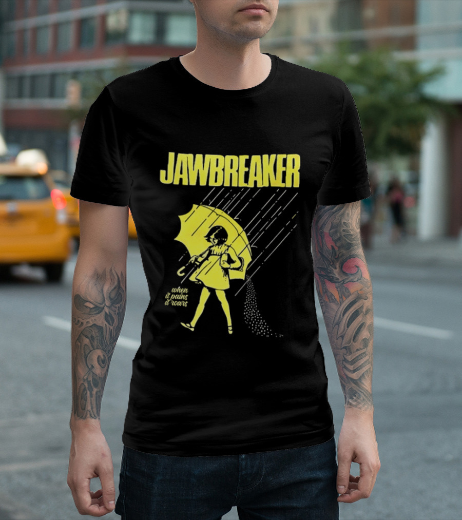 Jawbreaker When It Pains It Roars 2025 Japan Autumn Umbrella Girl T-Shirt