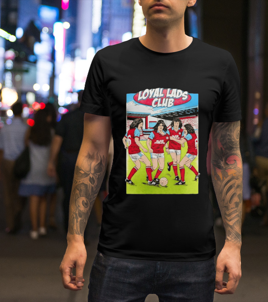 Loyal Lads Club Black Sabbath Heavy Metal Football Team Retro Comic T-Shirt