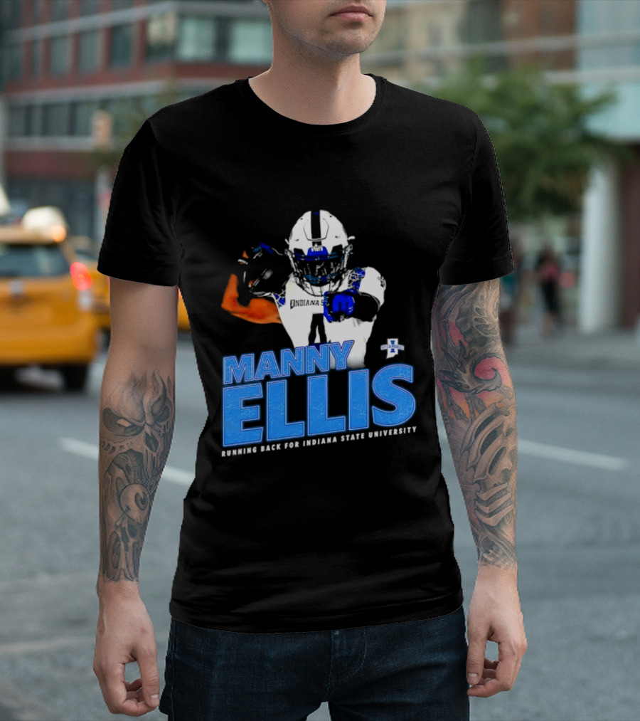 Manny Ellis Indiana State University Football Running Back T-Shirt