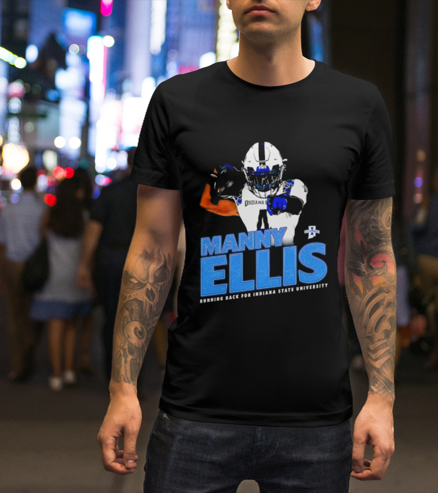 Manny Ellis Indiana State University Football Running Back T-Shirt