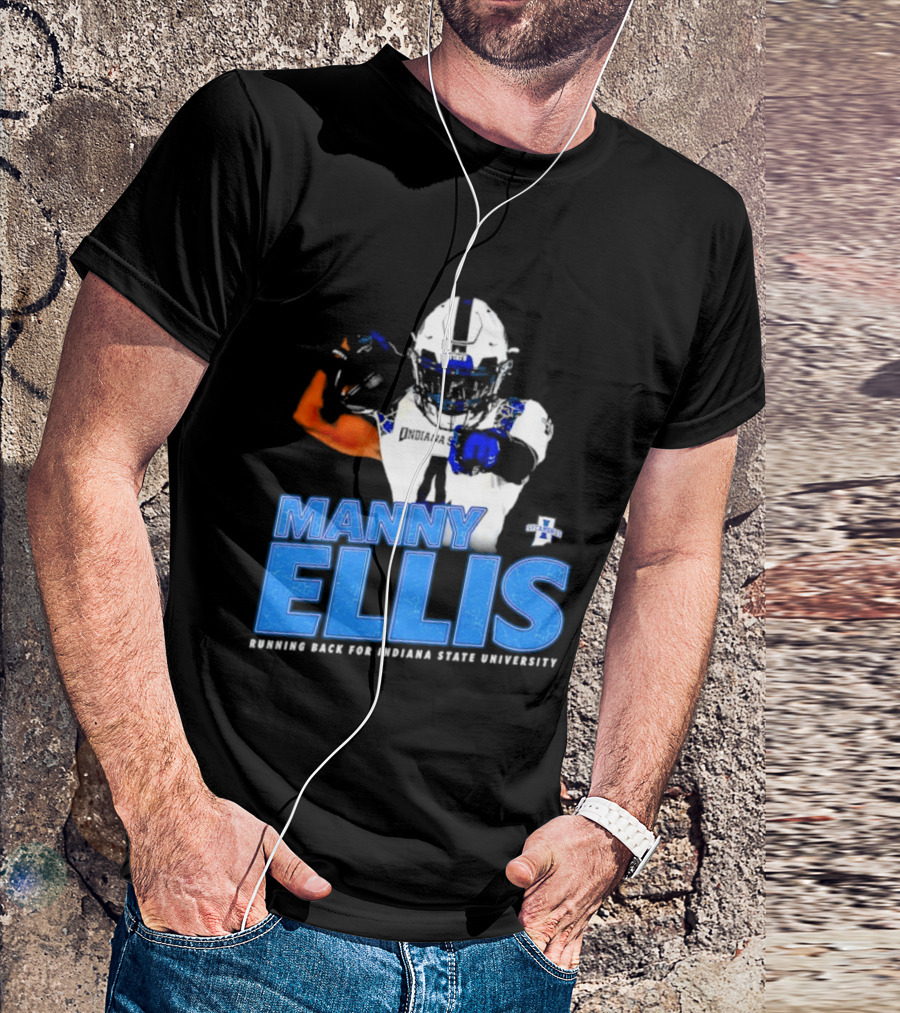 Manny Ellis Indiana State University Football Running Back T-Shirt