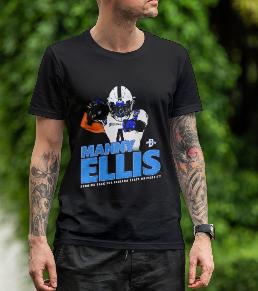 Manny Ellis Indiana State University Football Running Back T-Shirt