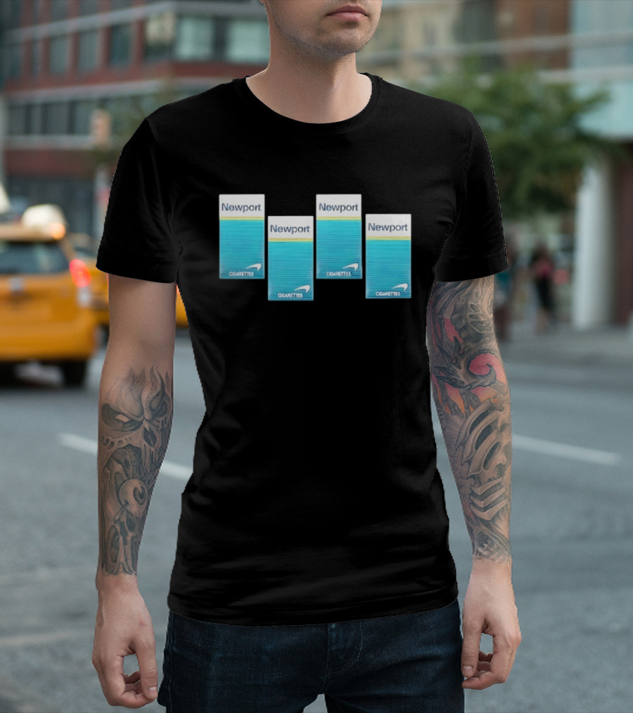 Newport Menthol Cigarettes Iconic Tobacco Packs T-Shirt