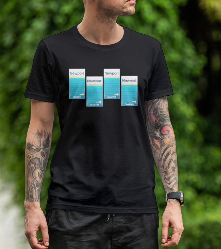 Newport Menthol Cigarettes Iconic Tobacco Packs T-Shirt