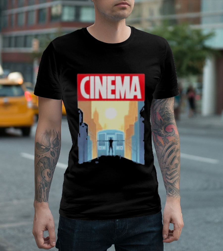 Screencrush Cinema Spidey Subway Sunset Scene T-Shirt