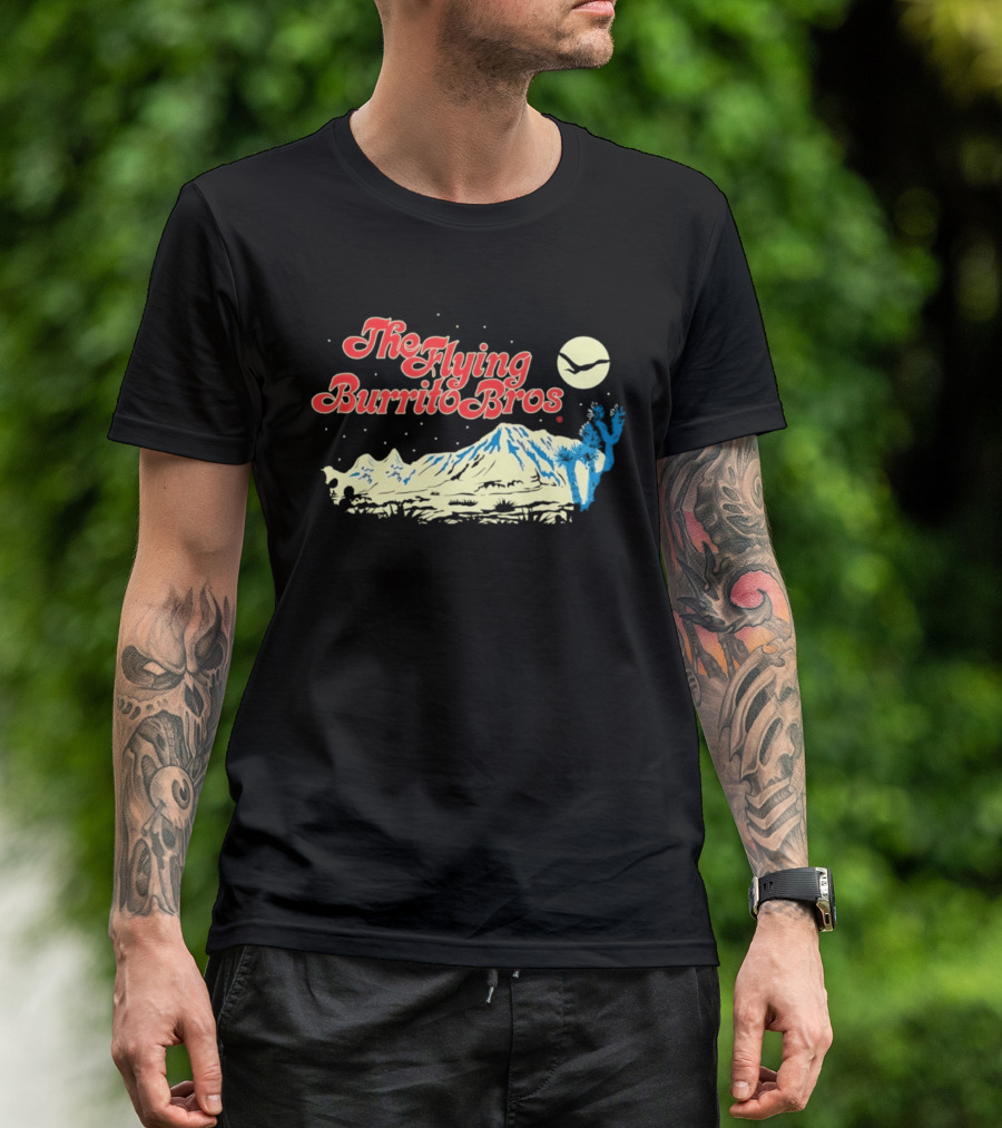 The Flying Burrito Bros Desert Moon Cactus Band T-Shirt