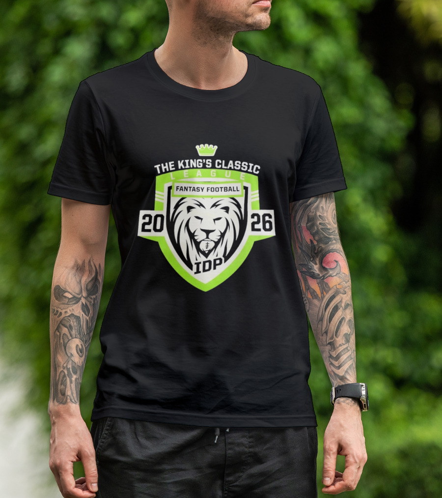 The King's Classic League Fantasy Football 2026 IDP Lion T-Shirt