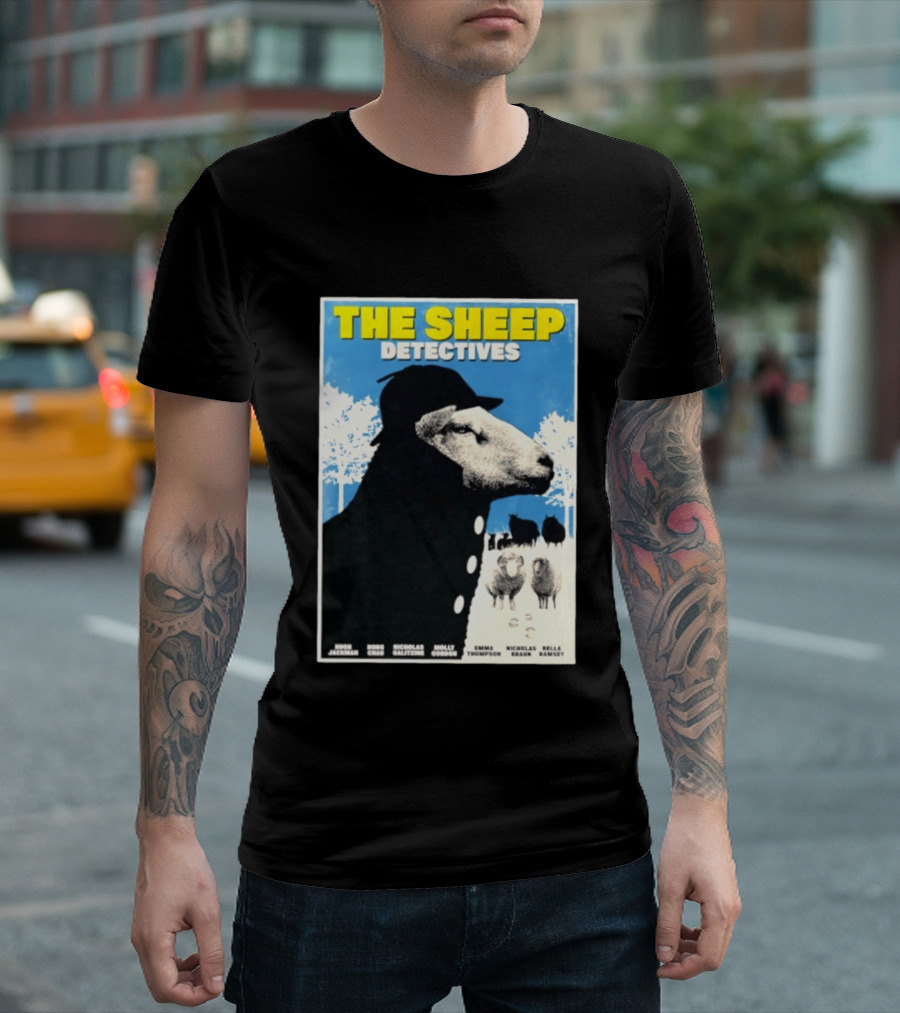 The Sheep Detectives Hugh Jackman Hong Chau Nicholas Galitzine Molly Gordon Emma Thompson Nicholas Braun Bella Ramsey T-Shirt