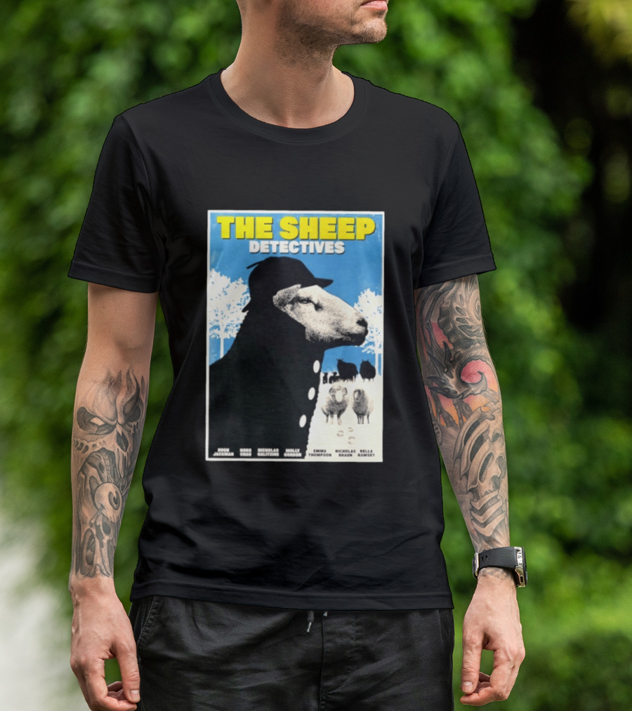 The Sheep Detectives Hugh Jackman Hong Chau Nicholas Galitzine Molly Gordon Emma Thompson Nicholas Braun Bella Ramsey T-Shirt