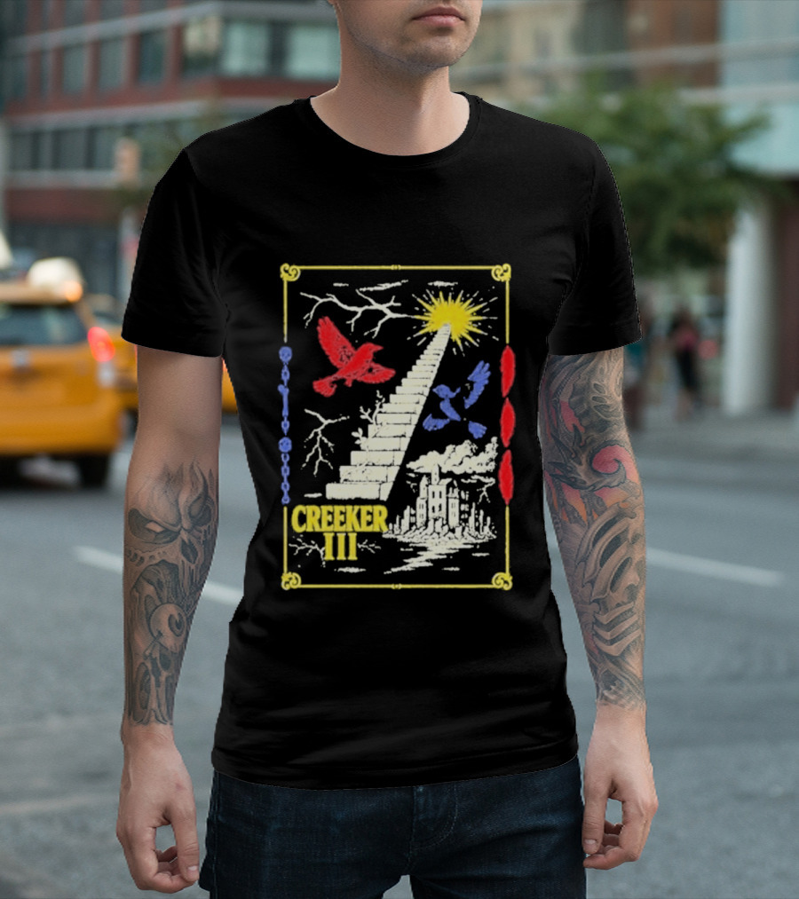 Creeker III Stairway To Sun With Red Bird And Blue Bird T-Shirt
