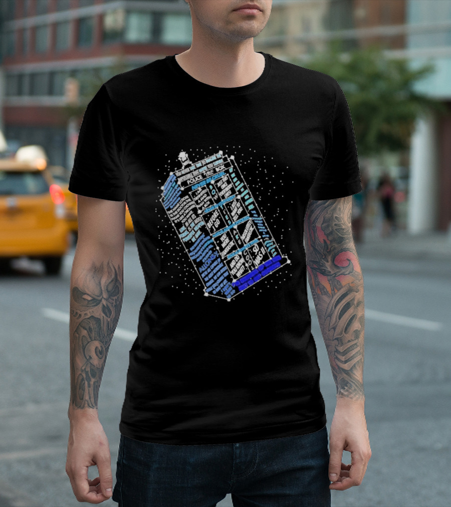 Wibbly Wobbly Timey Wimey The Doctor's Lexicon Blue Box The Reel Rejects T-Shirt