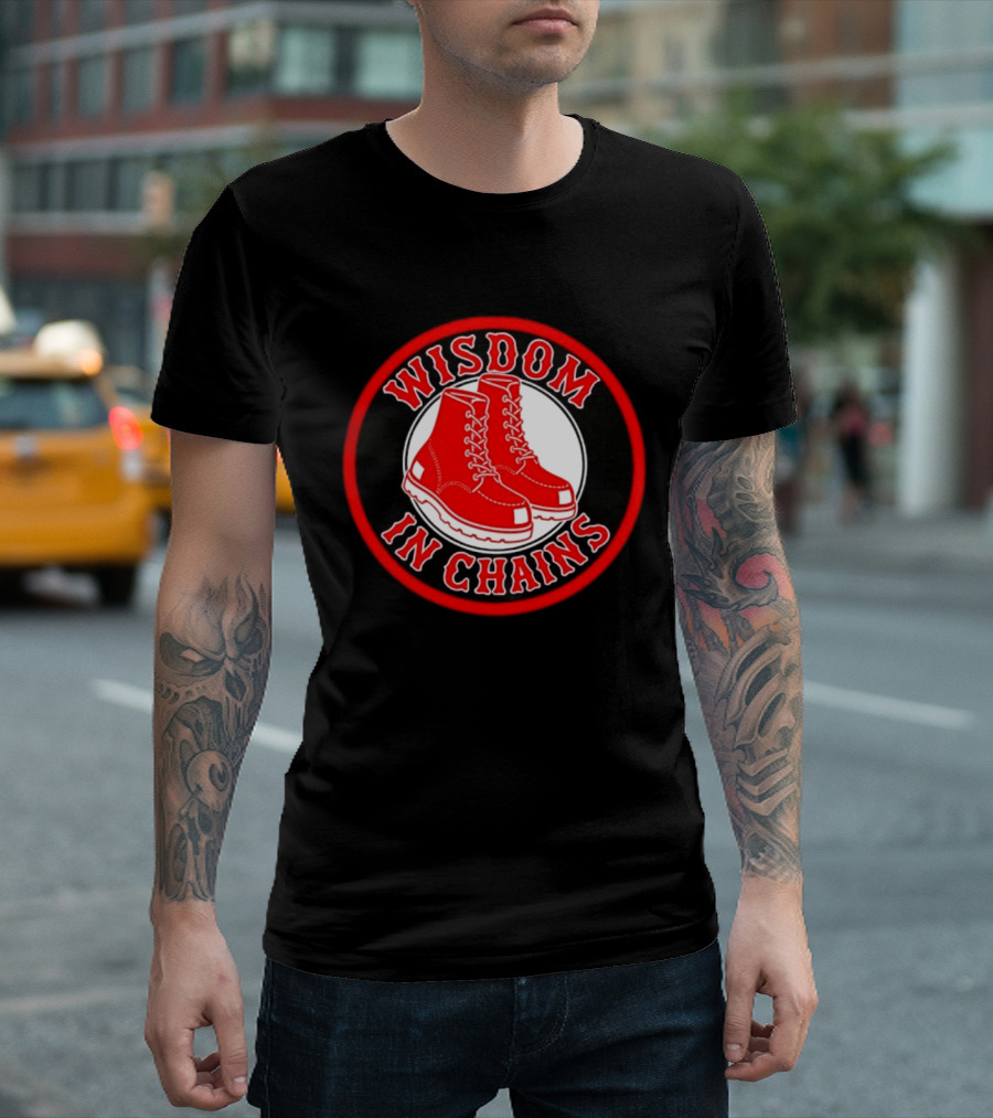 Wisdom In Chains Red Boots Hardcore Punk Band T-Shirt