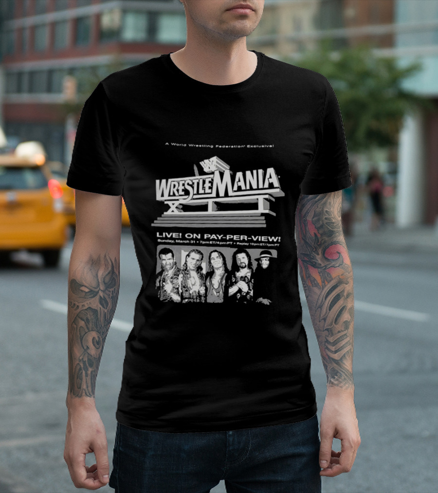 WrestleMania XII World Wrestling Federation Live On Pay Per View March 31 1996 Anaheim T-Shirt