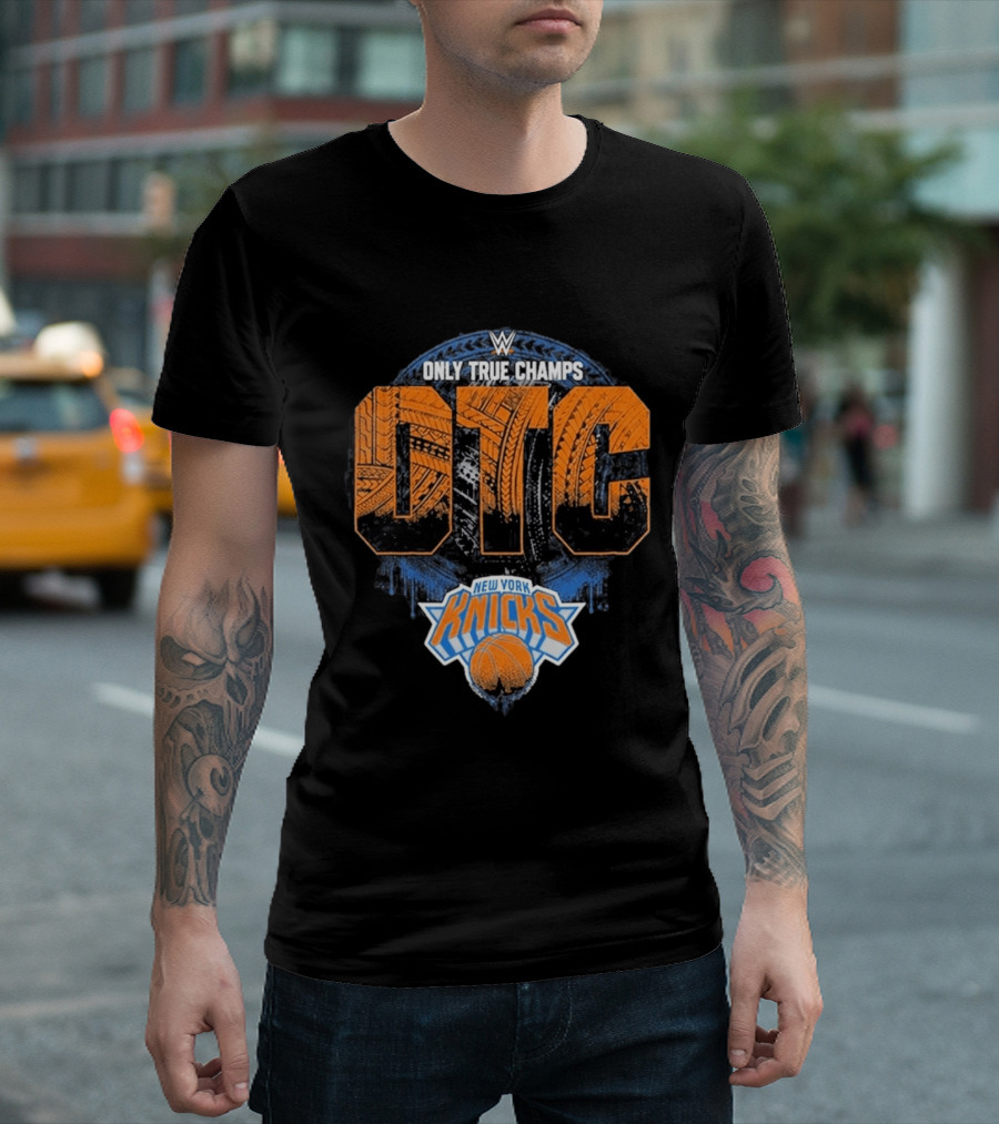 WWE Only True Champs OTC New York Knicks Basket T-Shirt