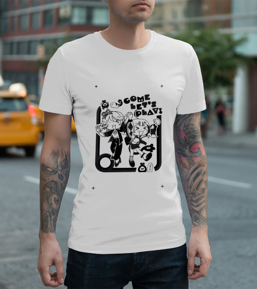 Come Let's Play Anime Characters Manga Fun T-Shirt