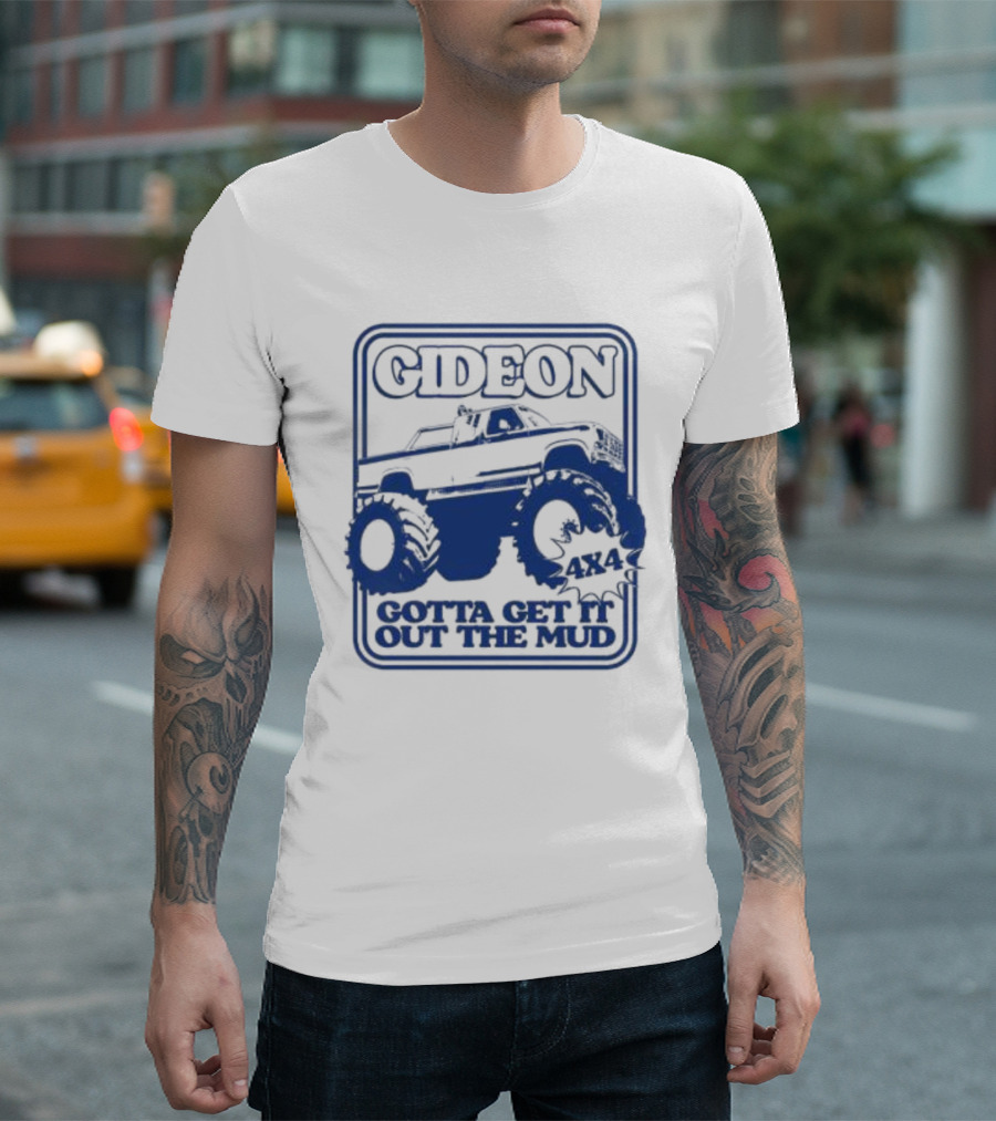 Gideon Monster Truck 4X4 Gotta Get It Out The Mud Ringer T-Shirt