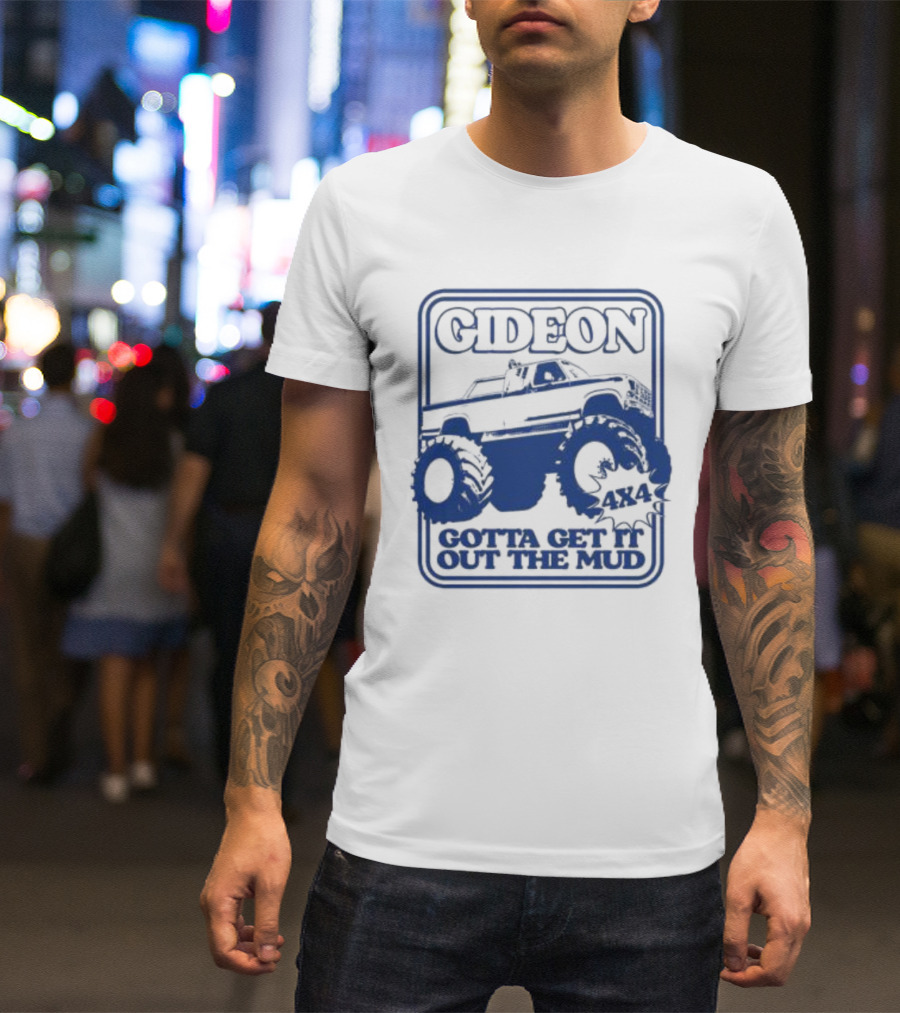 Gideon Monster Truck 4X4 Gotta Get It Out The Mud Ringer T-Shirt
