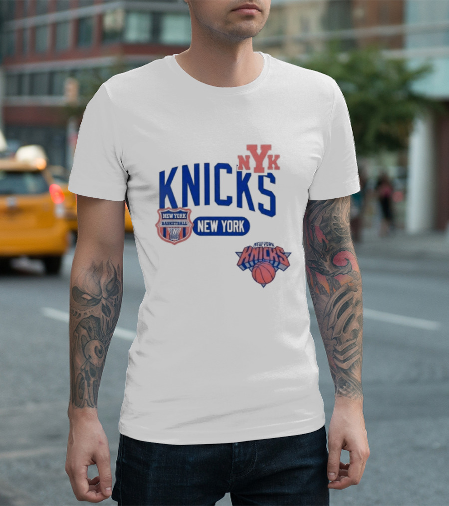 New York Knicks NYK Basketball NBA Collage T-Shirt