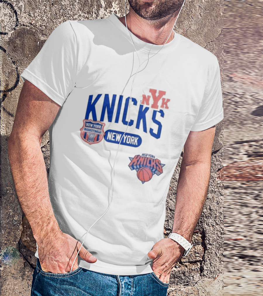 New York Knicks NYK Basketball NBA Collage T-Shirt