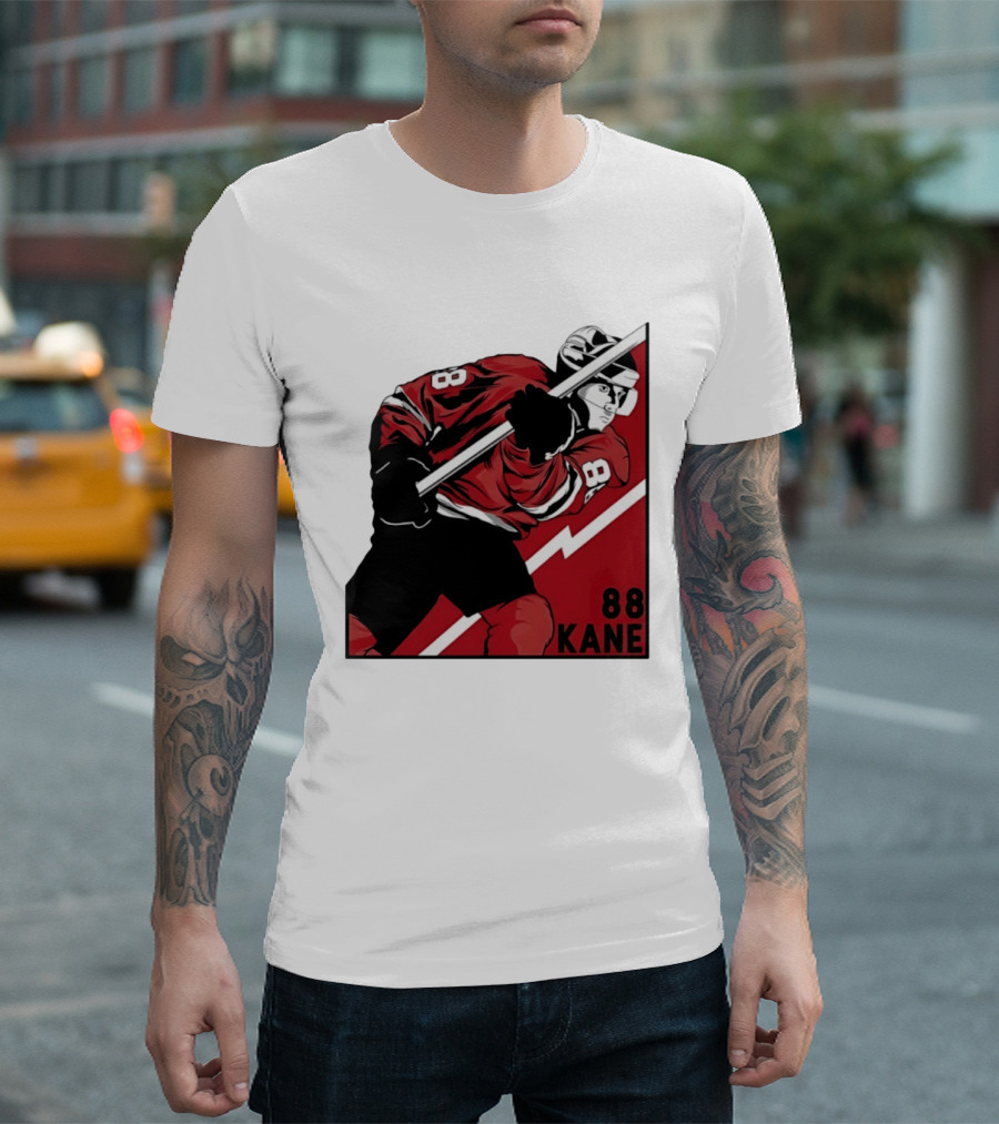 Patrick Kane 88 Chicago Blackhawks Comic Style Hockey Player T-Shirt