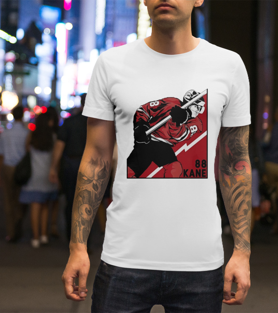 Patrick Kane 88 Chicago Blackhawks Comic Style Hockey Player T-Shirt