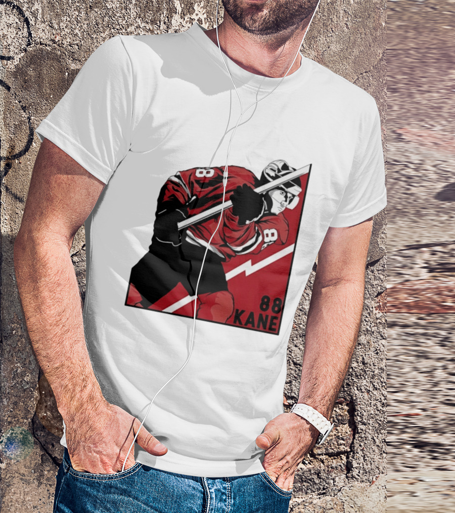 Patrick Kane 88 Chicago Blackhawks Comic Style Hockey Player T-Shirt