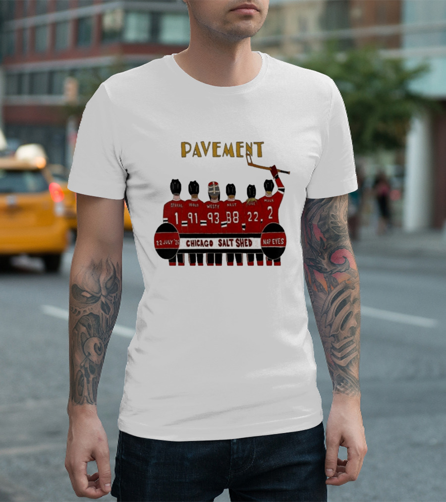 Pavement Chicago Salt Shed July 22 2026 Hockey Theme Nap Eyes Event T-Shirt