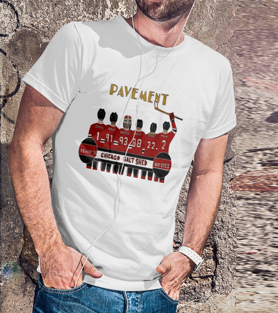 Pavement Chicago Salt Shed July 22 2026 Hockey Theme Nap Eyes Event T-Shirt
