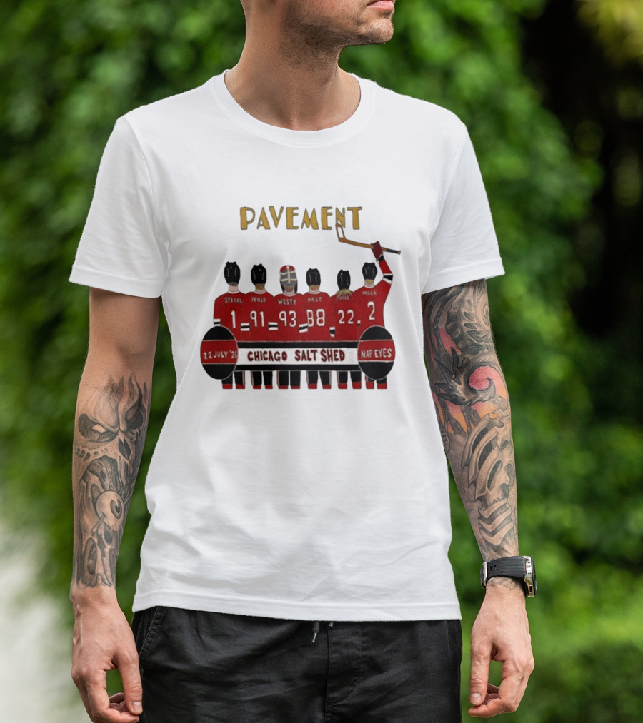 Pavement Chicago Salt Shed July 22 2026 Hockey Theme Nap Eyes Event T-Shirt