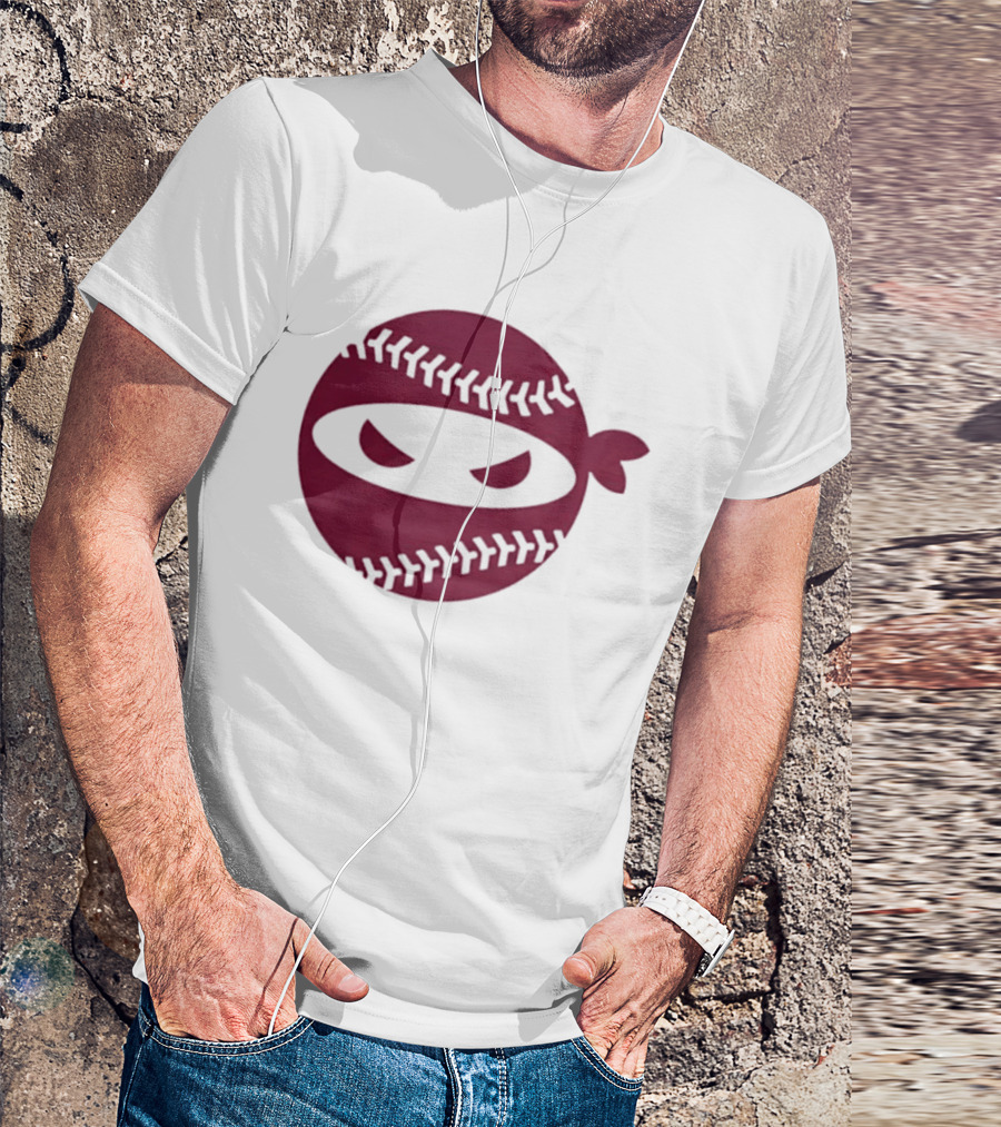Pitching Ninja Baseball Emblem Emily's Fight T-Shirt