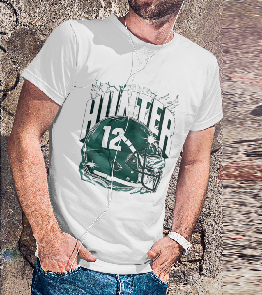 Travis Hunter 12 Helmet Jacksonville Jaguars Sports Fan T-Shirt
