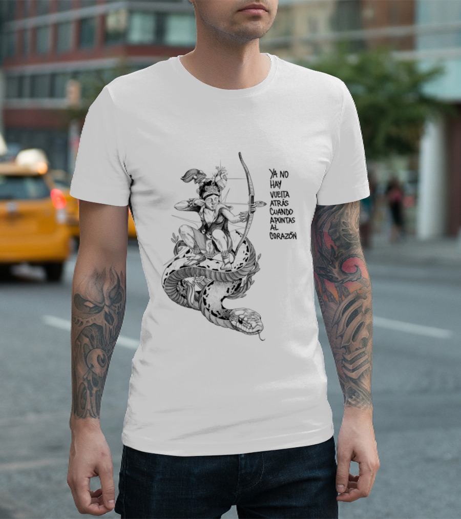 Ya No Hay Vuelta Atrás Cuando Apuntas Al Corazón Arco Y Flecha Silueta T-Shirt