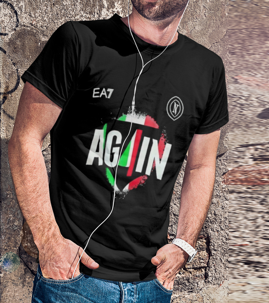 EA7 AG4IN Italian Flag T-Shirt