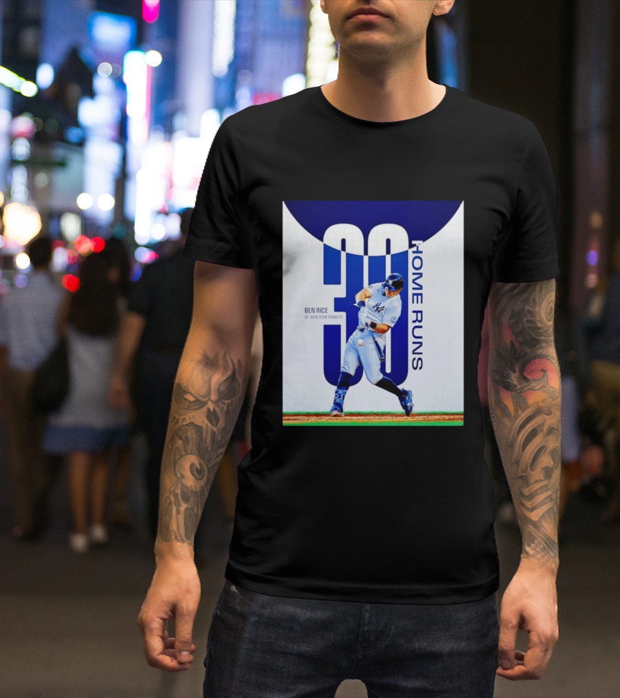 Ben Rice New York Yankees 30 Home Runs Milestone T-Shirt