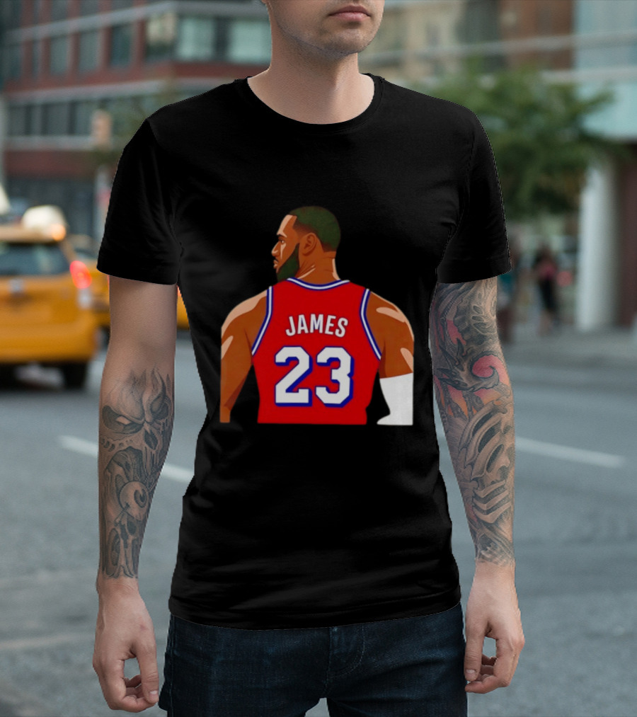 Lebron James 23 Philadelphia 76ers Red Jersey T-Shirt
