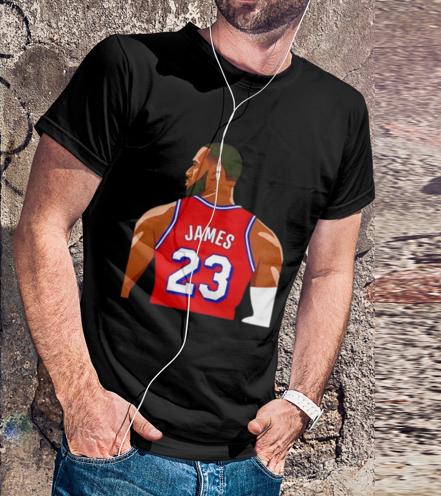 Lebron James 23 Philadelphia 76ers Red Jersey T-Shirt