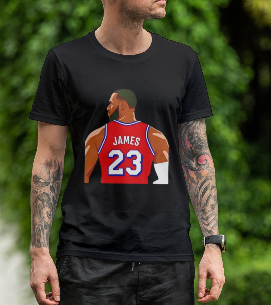 Lebron James 23 Philadelphia 76ers Red Jersey T-Shirt