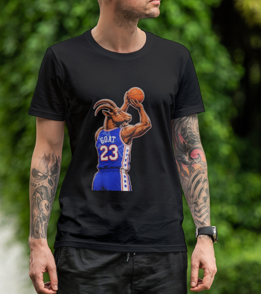 GOAT 23 Basketball Jersey Philadelphia Sixers LeBron James T-Shirt