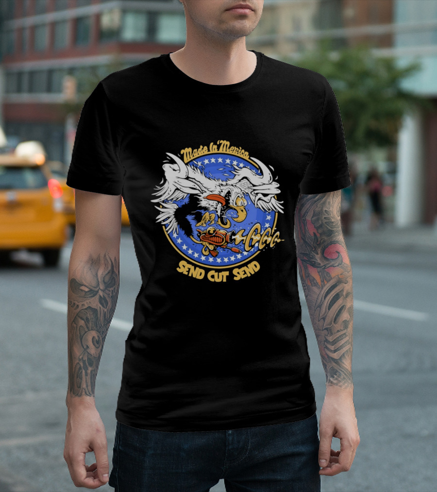 Made In 'Merica Eagle Send Cut Send Stars And Stripes T-Shirt