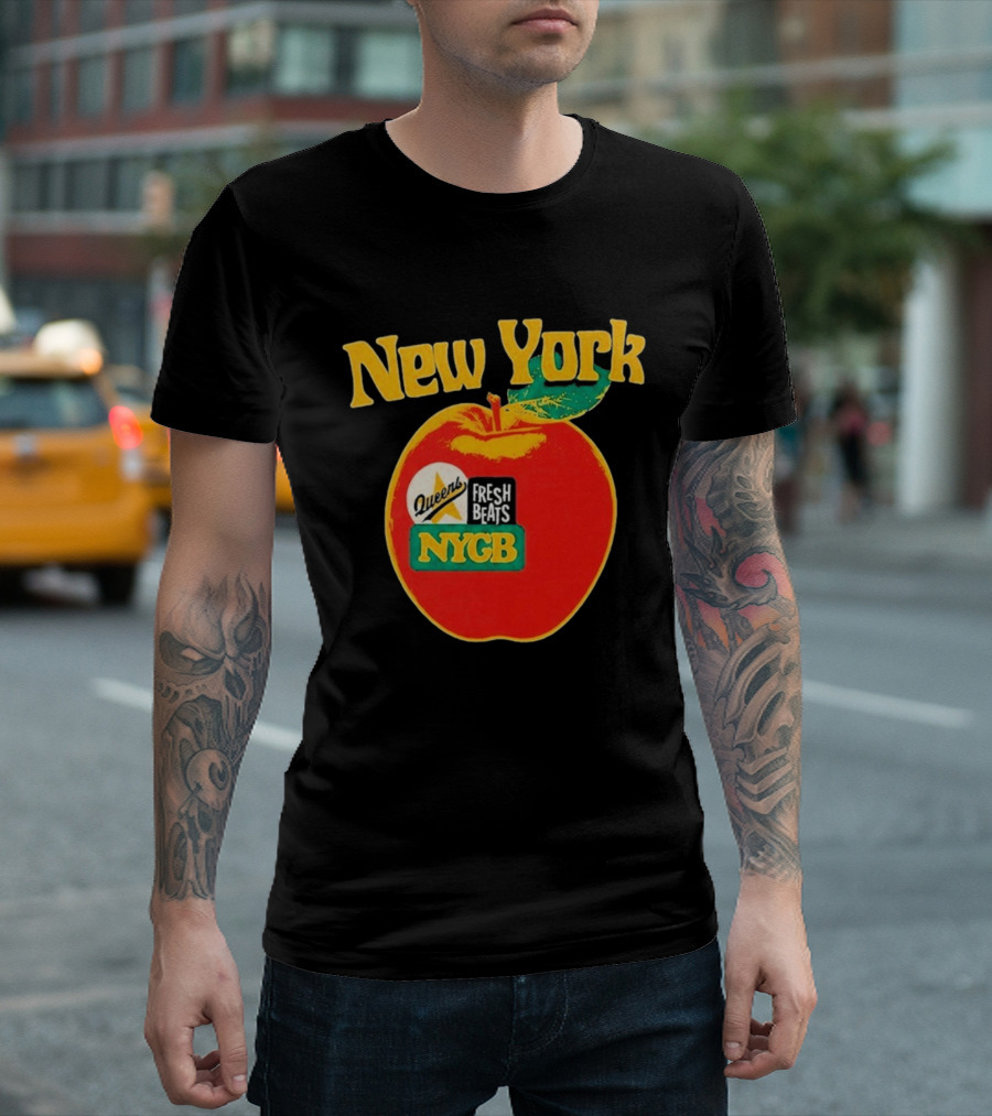 New York Queens Fresh Beats NYGB Apple T-Shirt