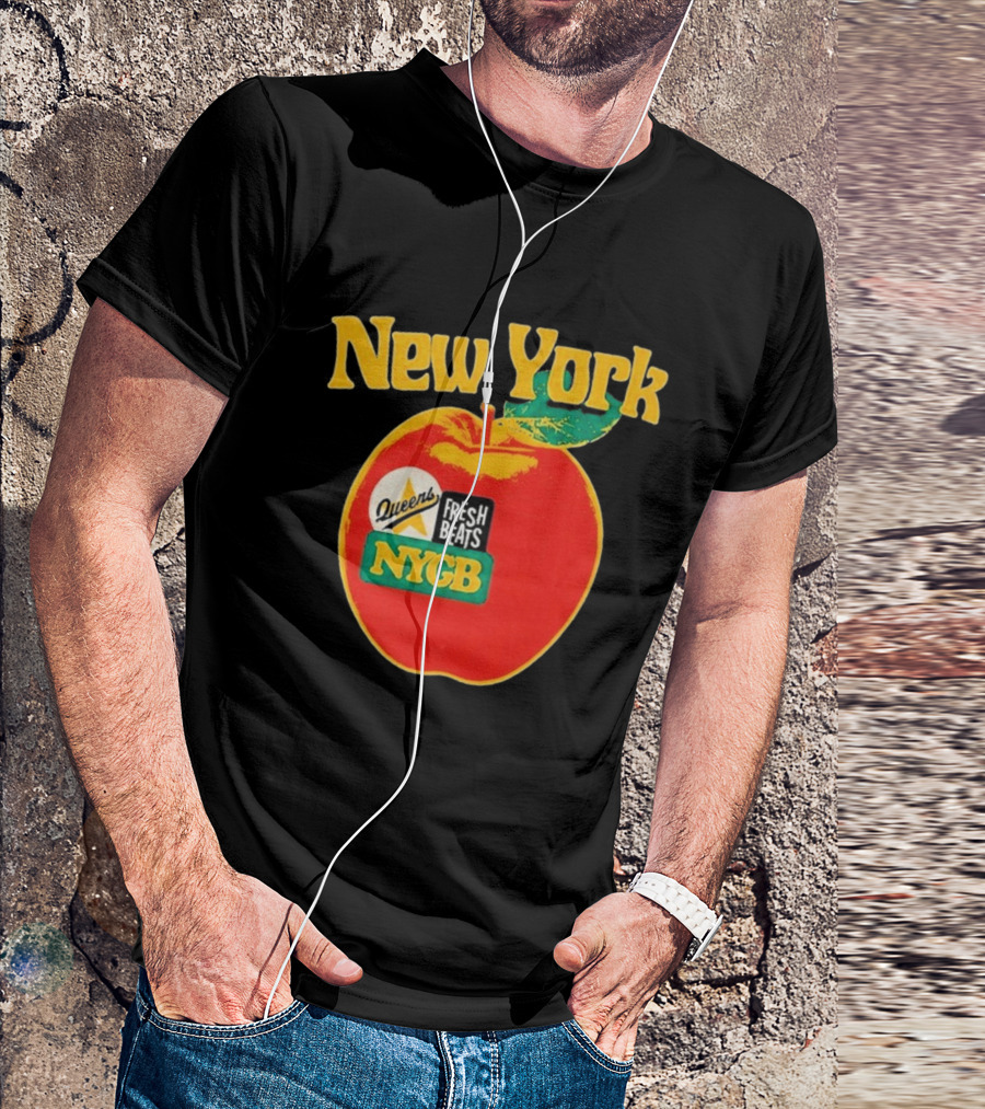 New York Queens Fresh Beats NYGB Apple T-Shirt