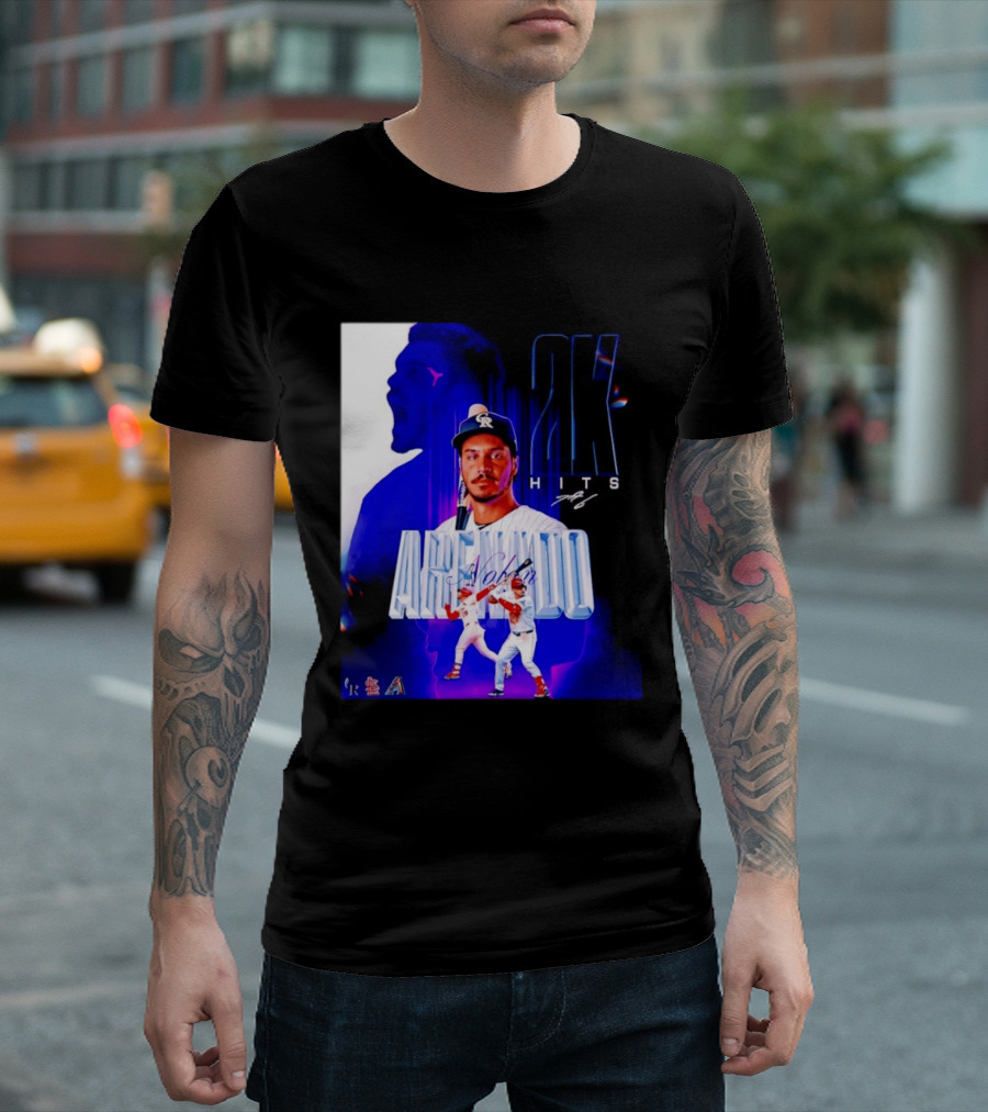 Nolan Arenado 2K Hits Retro Baseball Milestone Celebration T-Shirt