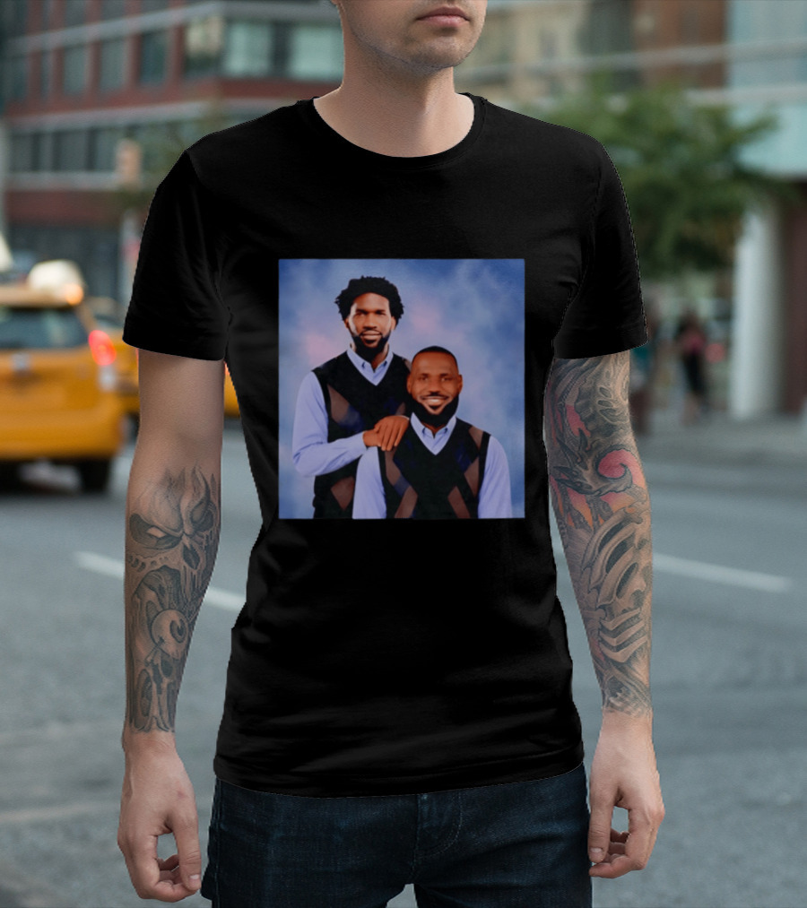 Philadelphia 76ers Lebron James Joel Embiid Step Brothers T-Shirt