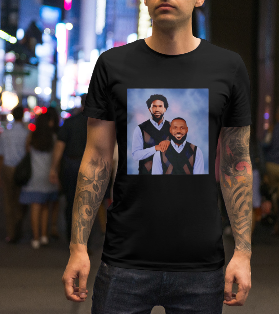 Philadelphia 76ers Lebron James Joel Embiid Step Brothers T-Shirt