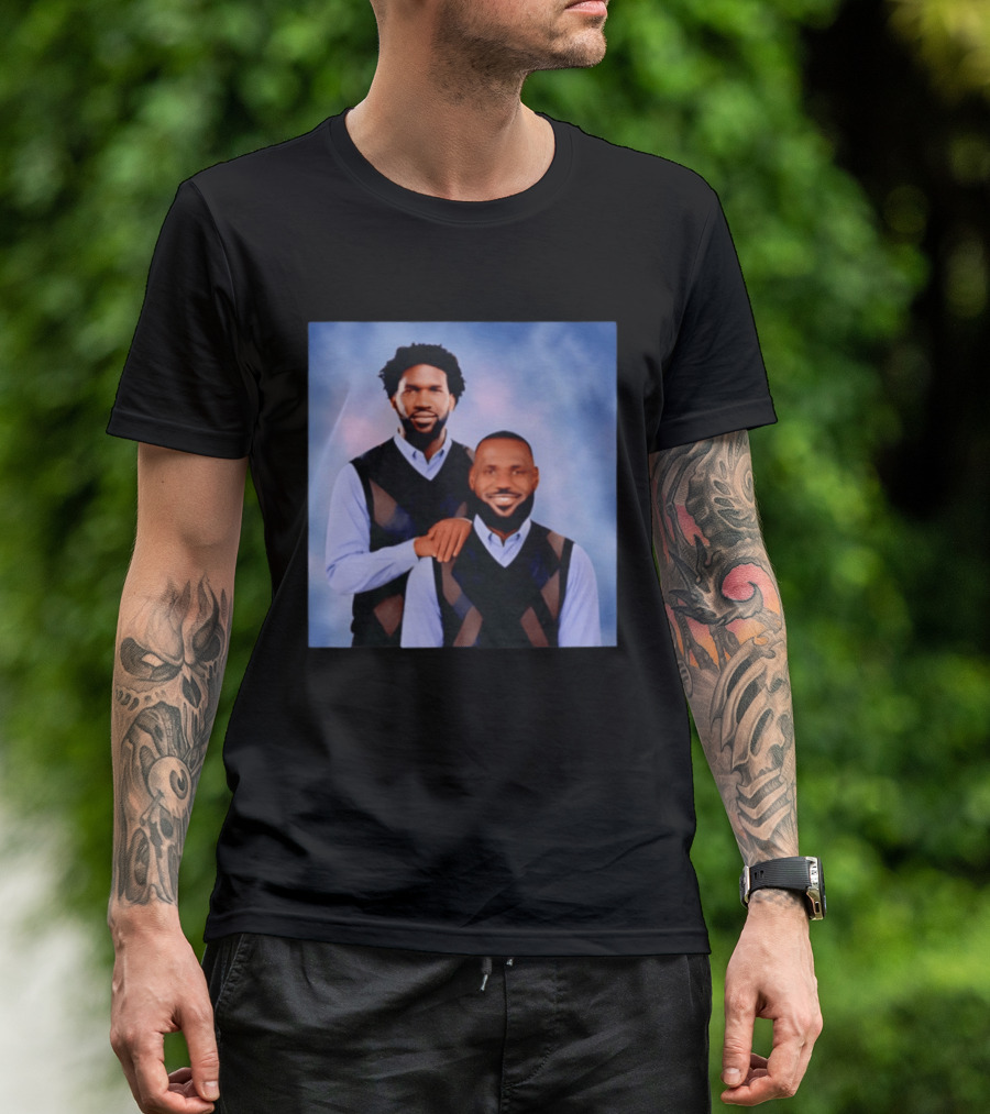 Philadelphia 76ers Lebron James Joel Embiid Step Brothers T-Shirt