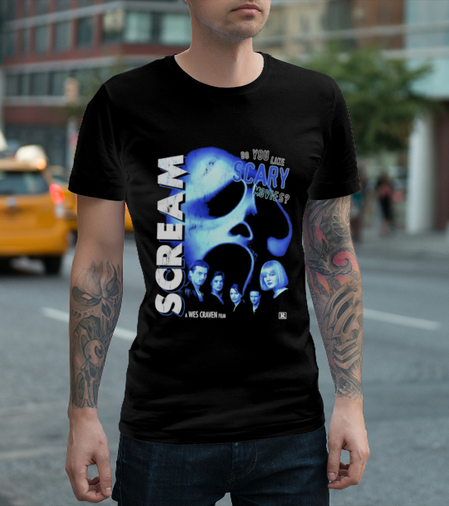 Scream Do You Like Scary Movies A Wes Craven Film Retro Collage T-Shirt