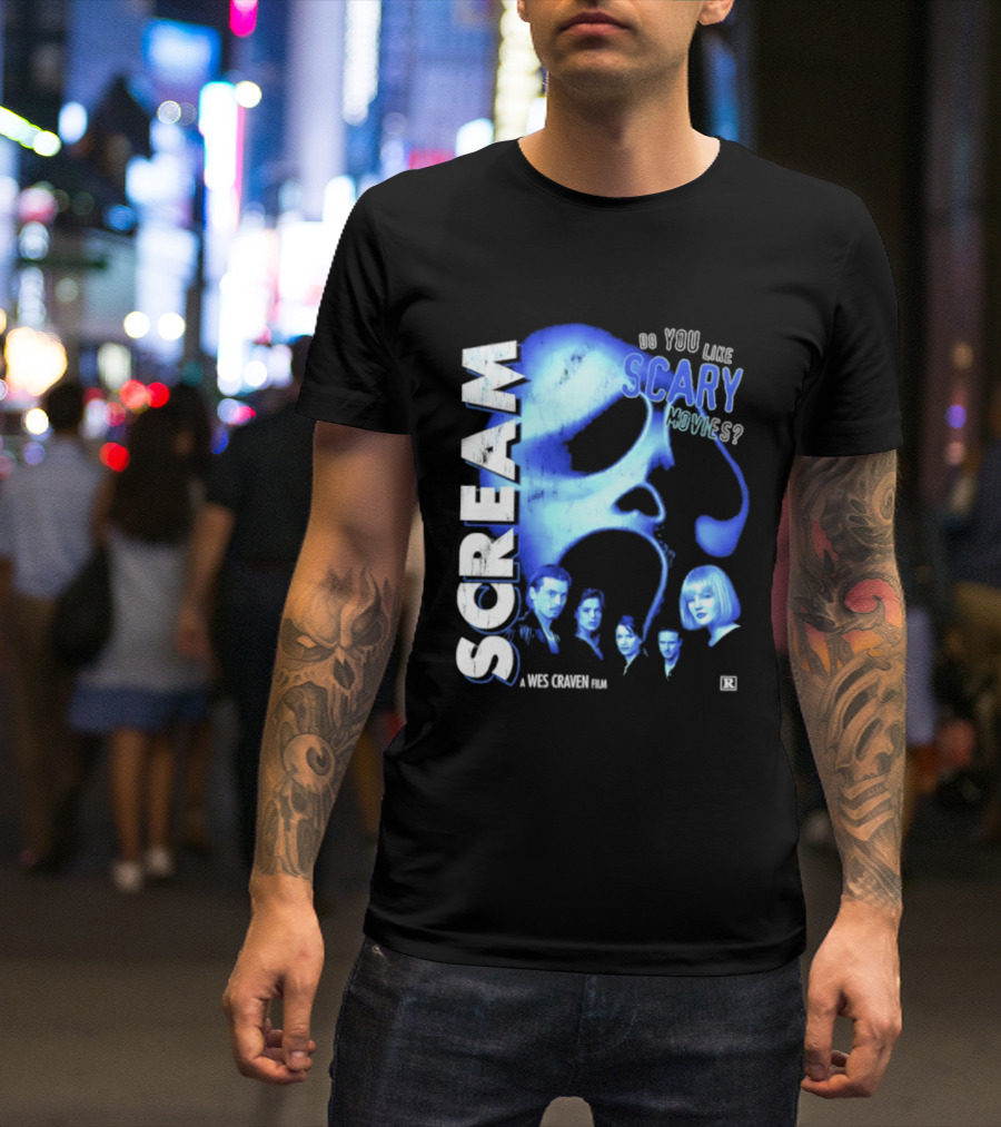 Scream Do You Like Scary Movies A Wes Craven Film Retro Collage T-Shirt