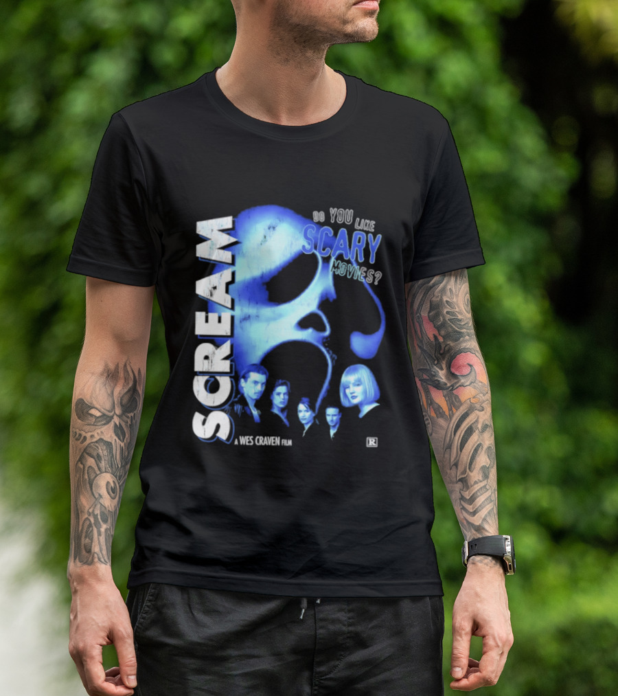 Scream Do You Like Scary Movies A Wes Craven Film Retro Collage T-Shirt